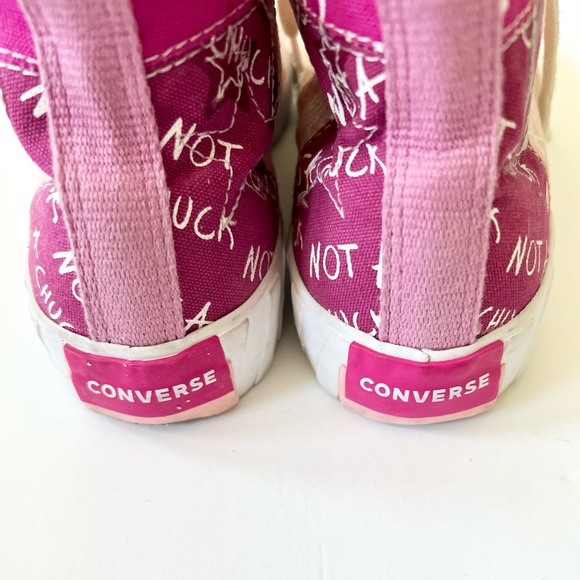 Not a Chuck Converse Storm Pink Shoes - Size 6 Kids - Picture 2 of 8